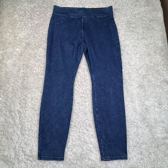 SOLD Flex High Waisted Knit Denim Blue Legging 1X NEW - Picture 2 of 10